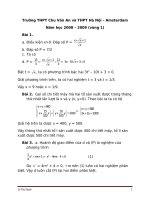 Dap an de thi vao chuyen chu van an va amsterdam tu nam2004 den 2009