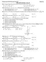 trắc nghiệm toán 12 chương I hàm số