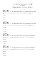 Đề thi thử môn tiếng anh – đề số  (6) 