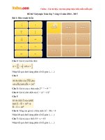 Đề thi Violympic Toán lớp 7 vòng 12 năm 2016 - 2017