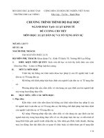 Đề cương chi tiết học phần Luật dân sự và tố tụng dân sự (đại học Lạc Hồng)