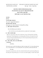 Đề cương chi tiết học phần Luật thương mại (đại học Lạc Hồng)