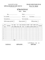 Mẫu kế hoạch giảng dạy (trường đại học khoa học xã hội và nhân văn)