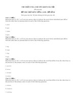 Đề thi thử môn tiếng anh – đề số  (2) 