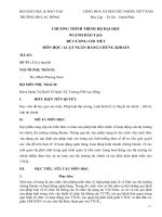 Đề cương chi tiết học phần Luật ngân hàng (đại học Lạc Hồng)