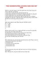 TRẮC NGHIỆM ĐƯỜNG LỐI ĐẢNG CỘNG SẢN VIỆT NAM