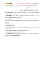 Đề thi học kì 1 môn Ngữ văn lớp 9 Phòng GD&ĐT Tân Hiệp, Kiên Giang năm học 2016 - 2017