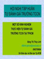 Một Số Kinh Nghiệm Thực Hiện Tự Đánh Giá Trường TCCN Tại Tphcm