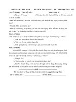 Đề thi học kì 1 môn Vật lý lớp 10 trường THPT Quế Võ 1, Bắc Ninh năm học 2016 - 2017