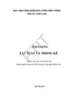 giáo trình xác suất thống kê