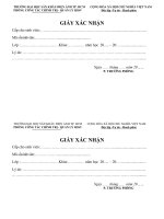 Giấy xác nhận sinh viên trường (trường đại học sân khấu điện ảnh TP.HCM)