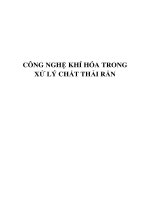 CÔNG NGHỆ KHÍ HÓA TRONG XỬ LÝ CHẤT THẢI RẮN