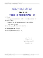 ĐỒ ÁN MÔN HỌC 1