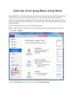 Cách tạo và sử dụng Macro trong Word