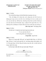 DE  CHINH THUC MON VAN CHUYEN 