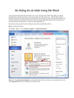 Ẩn thông tin cá nhân trong file Word