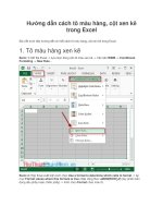 Hướng dẫn cách tô màu hàng, cột xen kẽ trong excel