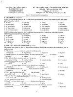 2014 2015 de thi tuyen sinh lop 10 mon anh van  chuyen 