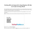 Hướng dẫn sử dụng tính năng Replace để đảo vị trí các từ trong Word
