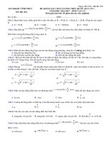 Đề thi thử đại học môn vật lý (tỉnh Vĩnh Phúc) 3
