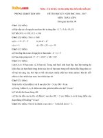 Đề thi học kì 1 môn Toán lớp 6 Phòng GD&ĐT Kim Sơn, Ninh Bình năm học 2016 - 2017