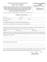 Mẫu đơn đề nghị cấp đổi, cấp lại, xác nhận thay đổi giấy chứng nhận quyền sở hữu nhà ở