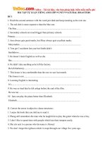 Bài tập Tiếng Anh lớp 9 Unit 9 Natural Disasters Số 1