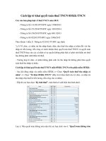 Cách lập tờ khai quyết toán thuế TNCN 05/KK-TNCN