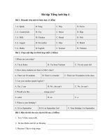 BÀI TẬP TIẾNG ANH LỚP 4