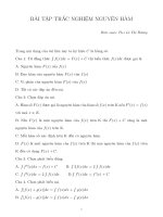 Bai tap trac nghiem nguyen ham 
