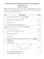 HƯỚNG DẪN CHẤM MÔN TOÁN THI 10