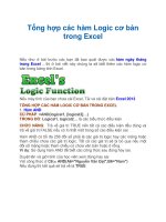 Tổng hợp các hàm logic cơ bản trong excel