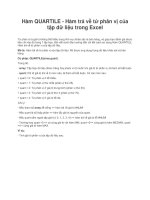 Hàm QUARTILE   hàm trả về tứ phân vị của tập dữ liệu trong excel