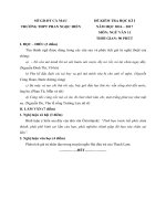 Đề thi học kì 1 môn Ngữ văn lớp 11 trường THPT Phan Ngọc Hiển, Cà Mau năm học 2016 - 2017