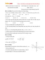 Đề thi học kì 1 môn Toán lớp 7 Phòng GD&ĐT thành phố Thái Bình năm học 2016 - 2017