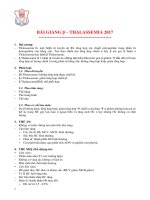 BÀI GIẢNG β – THALASSEMIA 2017