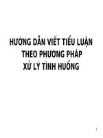 Hướng Dẫn Viết Tiểu Luận Theo Phương Pháp Xử Lý Tình Huống