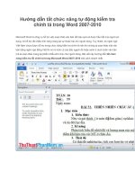 Hướng dẫn tắt chức năng tự động kiểm tra chính tả trong Word 2007-2010