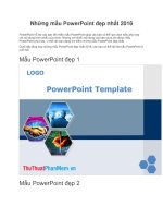 Những mẫu PowerPoint đẹp nhất 2016