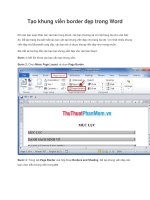 Tạo khung viền border đẹp trong Word