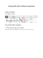 Hướng dẫn chèn textbox trong excel