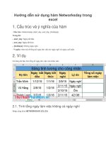 Hướng dẫn sử dụng hàm networksday trong excel