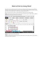 Đánh số thứ tự trong Word
