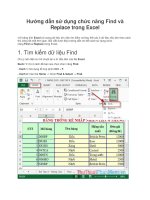 Hướng dẫn sử dụng chức năng find và replace trong excel