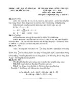 ĐỀ HSG HÓA HUYỆN LỚP 9