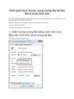 Cách giảm kích thước, dung lượng file tài liệu Word chứa hình ảnh
