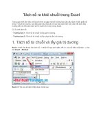Tách số ra khỏi chuỗi trong Excel