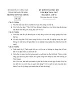 Đề thi học kì 1 môn Giáo dục công dân lớp 11 trường THPT Nguyễn Du, TP Hồ Chí Minh năm học 2016 - 2017