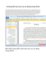 Hướng dẫn tạo mục lục tự động trong Word