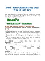 Excel   hàm DURATION trong excel, ví dụ và cách dùng